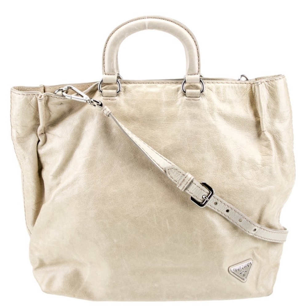 Prada Vitello Shine Leather Shoulder Bag